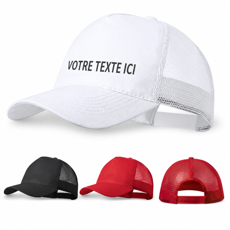 Casquette personnalisable Clipak polyester blanc