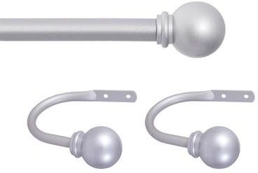 "Kenney Chelsea 5/8"" Decorative Curtain Rod & Holdback Set"