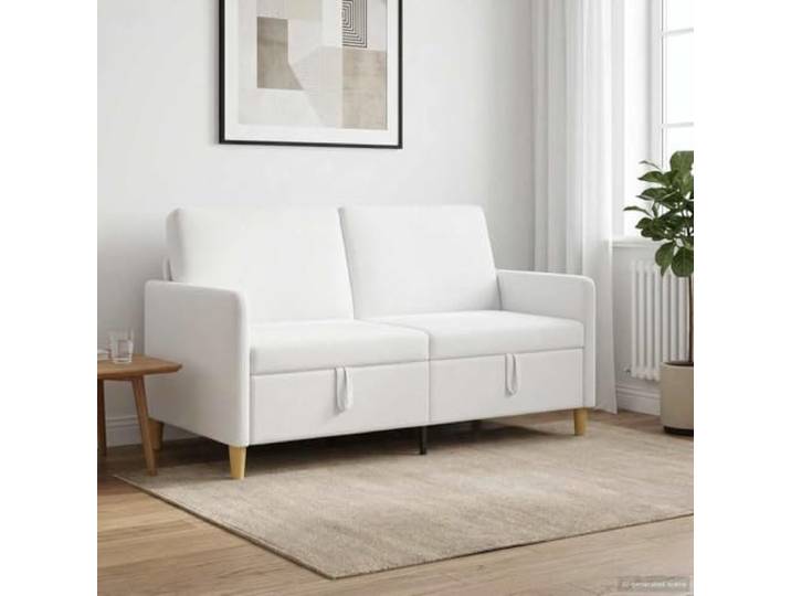 YUTAASU Sofa mit Stauraum Weiß 152 x 78 x 87 cm Polyester Abnehmbare Bezüge, Schaumstoff-Füllung, Metallrahmen, Hochklappsitz, Minimalistisch