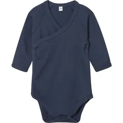 Babybugz Kinder Baby Wickelbody langarm Baby-Body BZ60 nautical navy 6-12 Monate