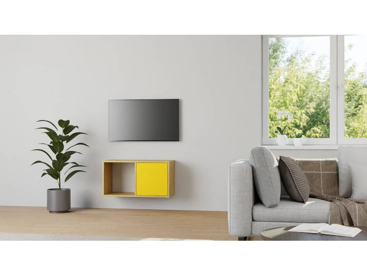 Maßgefertigtes Hängesideboard – gratis Magazin Eiche Natur geölt