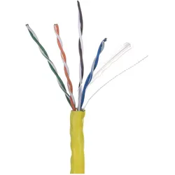 Lanberg LAN-KABEL UTP 1GB/S 305M CCA-DRAHT GELB (U/UTP, CAT5e, 305 m), Netzwerkkabel