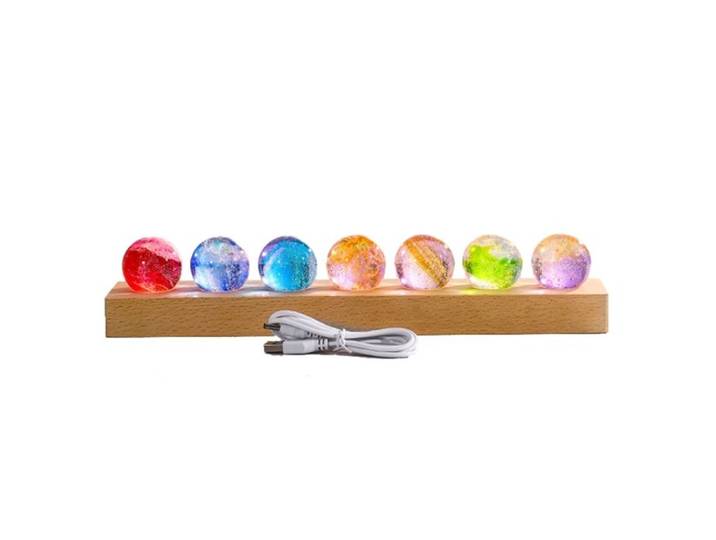 Fantastique Boule D'Étoile en Verre Coloré Planète Lumineuse Astronomie Planètes Boule Style Fantastique Décoration de B