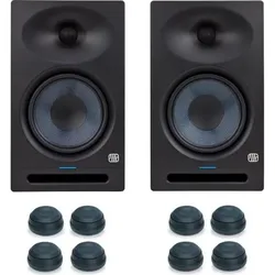 PreSonus Eris Studio 8 Boxen 1 Paar mit Boxen-Füsse (Aktiv, Paar), Monitor Lautsprecher, Schwarz