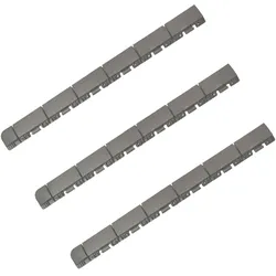 WellHome Marte Pack 3 Abschlussstücke für Bodenfliesen 60x6x1,3 cm mit weiblichem Finish in Hellgrau