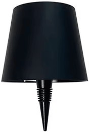 Inspire Essentials Rechargeable RGB LED Bottle Lamp Portable Dimmable Table Light black