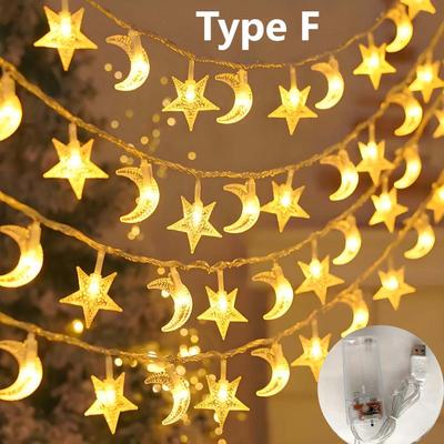 Shop Station Moon & Star LED String Lights USB & Battery Powered Fairy Lights For Bedroom, Wedding & Holiday Decor c