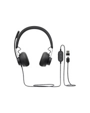 Logitech Zone Wired MSFT Teams Headset On-Ear kabelgebunden USB-C Graphite Zertifiziert für Microsoft (981-000870)