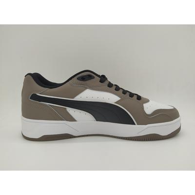 Sneaker PUMA "RBD BREAK LOW", Damen, Gr. 41, Textil, mouse gray, puma schwarz, puma weiß, Leder, mehrfarbig, Schuhe Sneaker, für sportlichen Streetstyle, mit Leder-Obermaterial