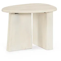 Couchtisch Zacatecas aus Mangoholz, organisches Design, creme, modern für dein Wohnzimmer