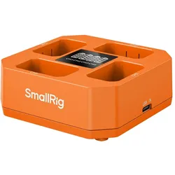 SmallRig 5749 Four-Channel Camera Battery Charger for NP-FW50 (Kamera Akku Ladegerät), Kamera Stromversorgung, Orange