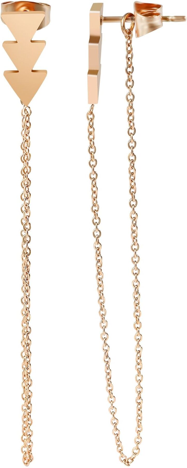 Paar Ohrstecker ADELIA´S "Damen Ohrringe ¿ Ohrstecker aus Edelstahl", gold, Ohrringe, Damen, Edelstahl, Paar Ohrstecker