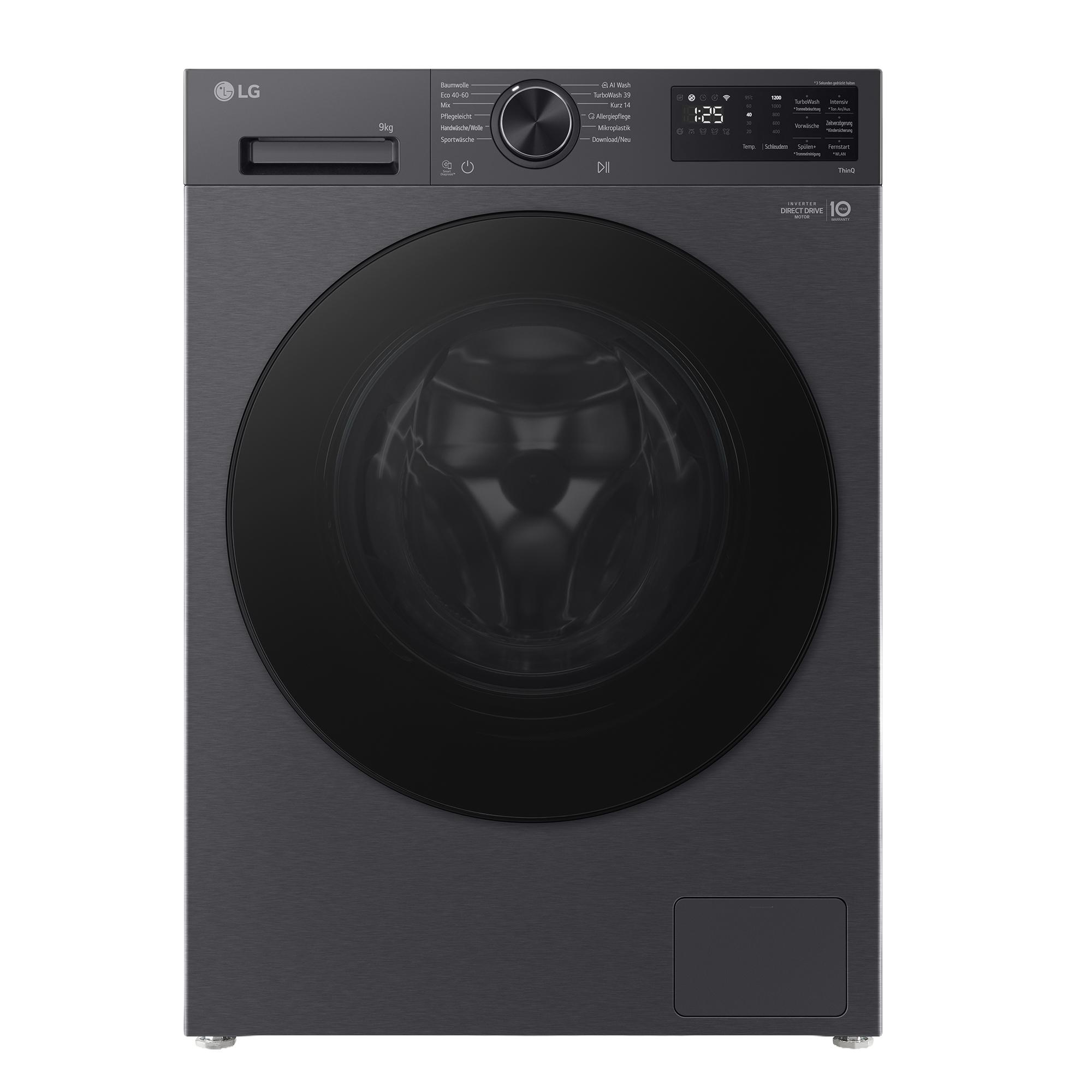 LG F2X7SLIM9B Waschmaschine 9 kg Dampffunktion AI Wash TurboWash 360°