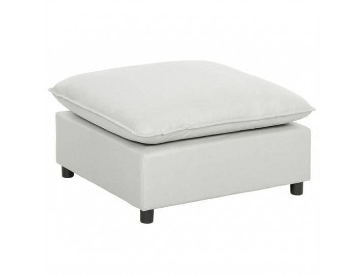 Repose pied salon carré ottoman avec pieds en plastique pouf salon pour chambre à coucher entrée 75x75x40 cm gris