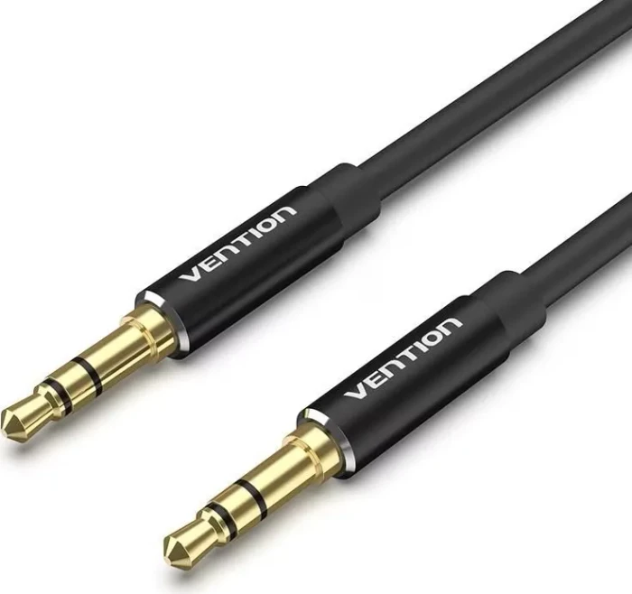 Vention 3.5mm Stecker zu Stecker Audiokabel 0.5m Schwarz Aluminiumlegierung Typ