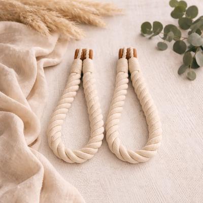 Evideco Twisted Curtain Tiebacks with Magnetic Closure 19.75 x 0.75 in