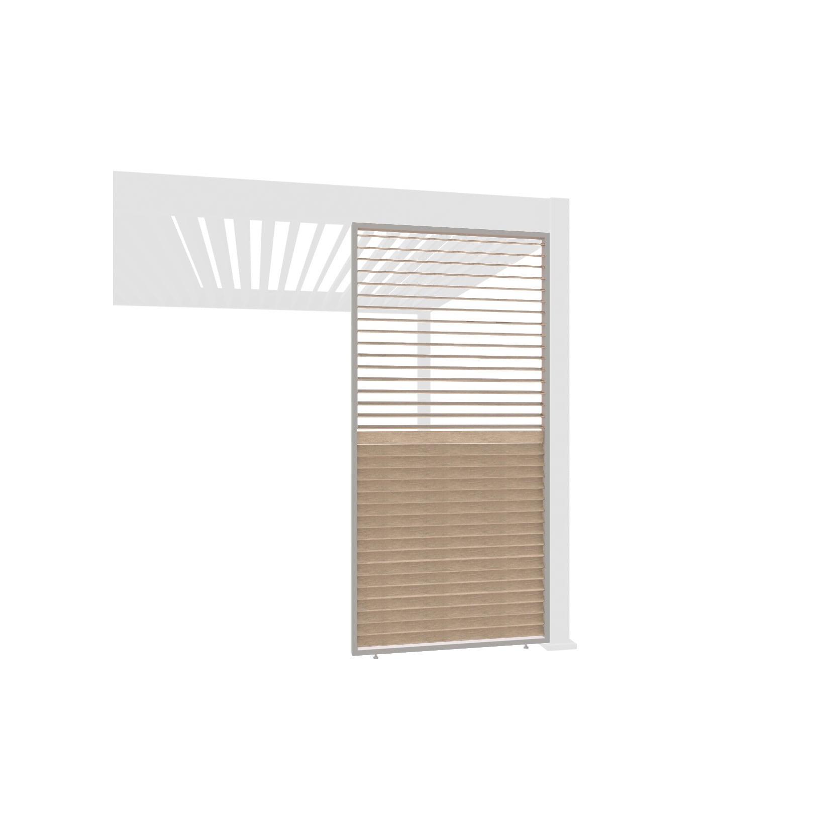 Weide Holzoptik Wand Für Pergola Drehbare Lamellen Aluminium 3 Maße1.13 Meter Holzoptik