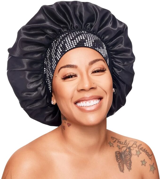 Kiss Diamond Bling Bonnet XL Black Zebra