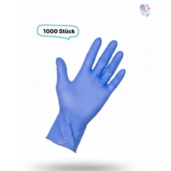 Nitril-Handschuhe puderfrei, blau, 1.000 Stk., unsteril, mit Rollrand, hoch-elastisch