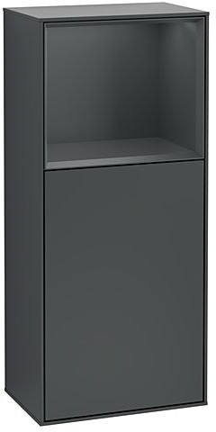 Villeroy und Boch Finion Seitenschrank F520HGHG 41,8cm, links, Ladestation, Regal Midnight Blue Matt Lacquer, Midnight Blue Matt Lacquer