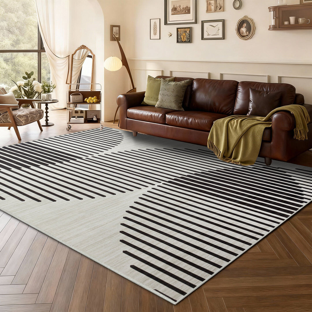 Norden Home Rectangle Abstract Shaggy Indoor / Outdoor Washable Area Rug JETT Rectangle 200 x 290 cm