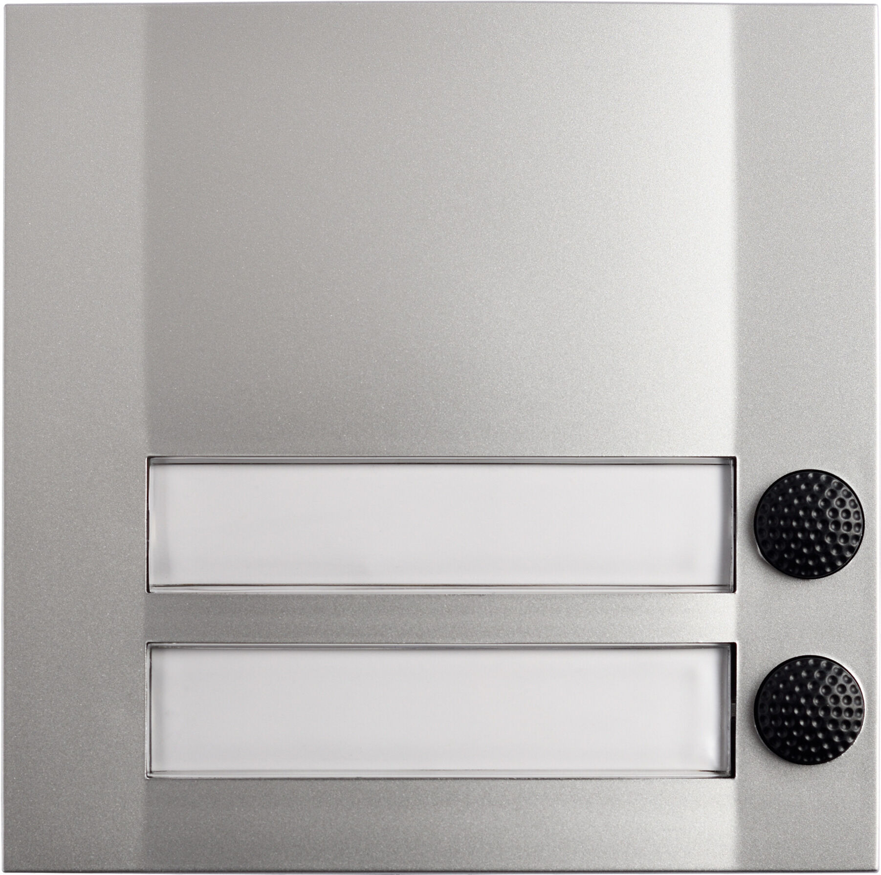 Grothe Klingeltaster 2fach 90x90x18,5mm, sil/sw DOMOLUX DUO SIM/SW (51213)