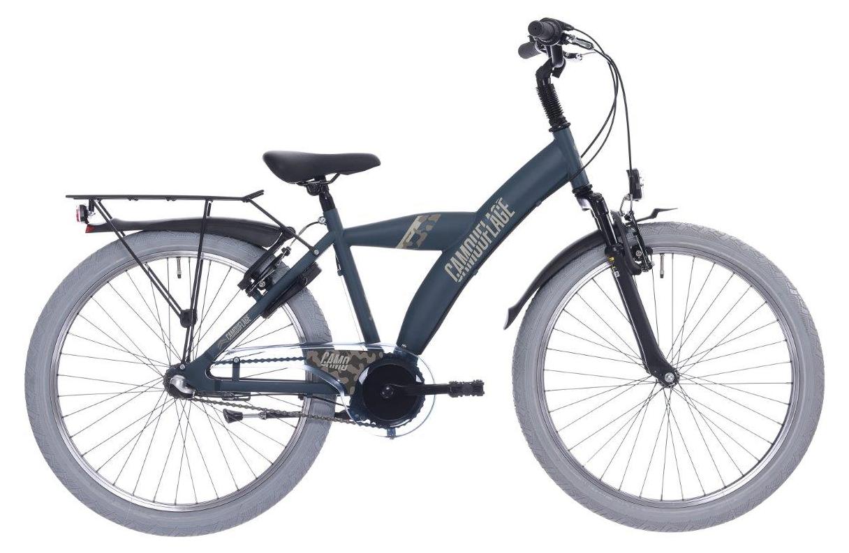 Kinderfahrrad 24 Zoll mit Shimano Nexus 3-Gang Schaltung Matt Dunkelgrün