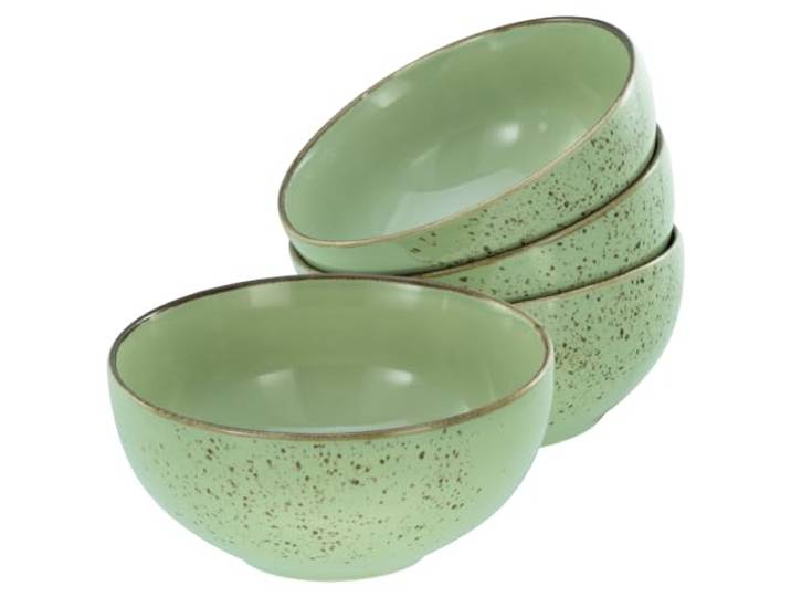 Creatable\, 21677\, Série Nature Collection Green\, ensemble de vaisselle 4 pièces\, bol Buddha en grès\, adapté pour le lave-vaisselle et le micro-ondes\, production de qualité.