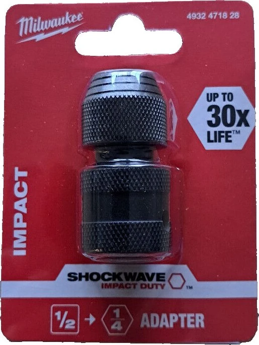 Milwaukee Bit-Adapter 48034410 1/2"-Vierkant auf 1/4"-Sechskant, 1 Stück (1/2") (4932471828)