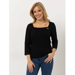 AMINATI® Shirt, 3/4-Arm Karree-Ausschnitt figurumspielend elastische Ware