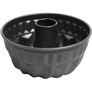 Kaiser Backform Classic, Bundform, aus Stahl, Ø 24 cm, schwarz, antihaftbeschichtet, Gugelhupfform