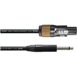 Cordial Lautsprecherkabel CPL 1.5 LP 25 - 1,5 m NEUTRIK Speakon / Klinke schwarz - Lautsprecherkabel