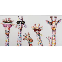 Keilrahmenbild GIRAFFEN (LBH 70x140x3,50 cm) - LBH 70x140x3,50 cm