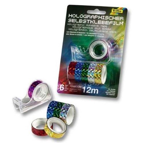 folia Holographie Deko-Klebeband glänzend 15,0 mm x 2,0 m 6 Rollen