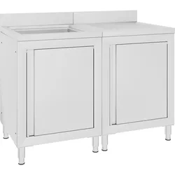Gewerbliche Küchenspüle aus Edelstahl, 120 x 60 x 96 cm