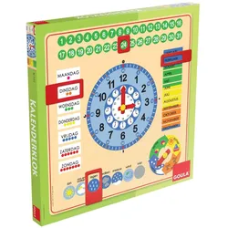Goula Holz Kalender Uhr (Niederländisch)