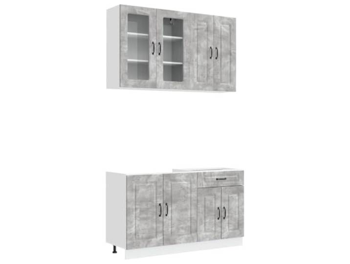 fsahslih Küchenzeile Kalmar 4-teilig Küchenschrank Betongrau Modularer Küchenschrank im modernen Betongrau-Look für Ihre Küche mit verstellbaren Füßen und variabler Aufteilung.