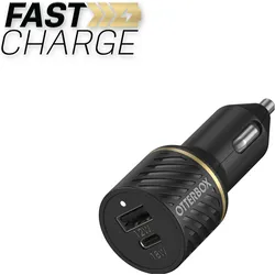 OtterBox Premium Car Charger 30W USB-A/C, Auto Adapter, Schwarz