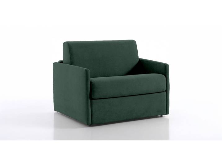 MONTPELLIER - Fauteuil convertible - Tweed, Vert sapin