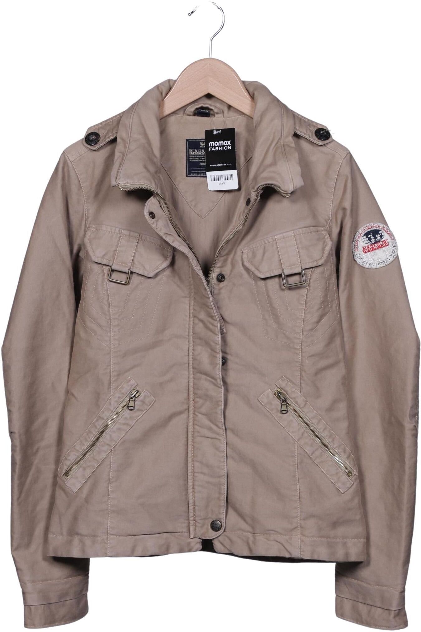 Napapijri Damen Jacke, Beige, Gr. M, Baumwolle - Second Hand