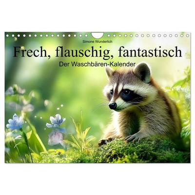 Frech, flauschig, fantastisch - Der Waschbären-Kalender (Wandkalender 2026 DIN A4 quer), CALVENDO Monatskalender