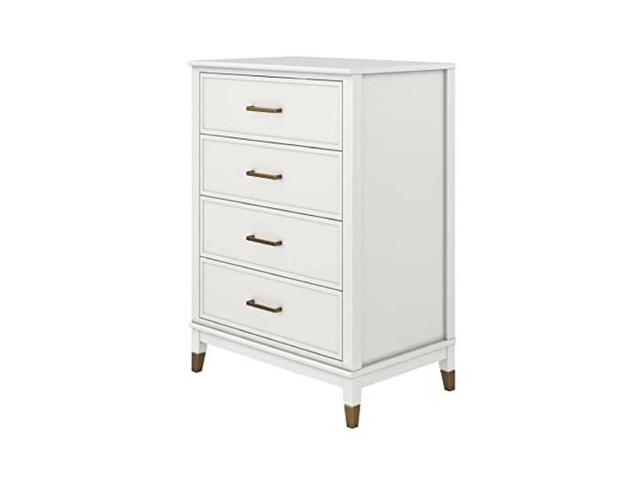 Dorel Home Furnishings Westerleigh Kommode mit 4 Schubladen aus MDF, weiß