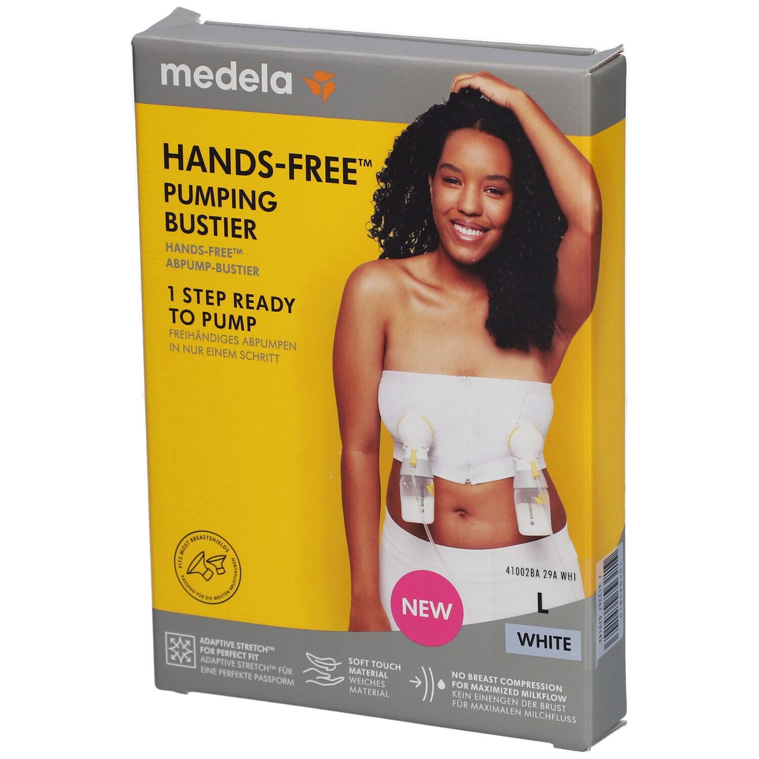 Medela hands-free pumping bustier L weiß 1 St Bustier