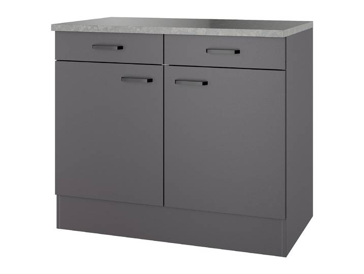 Meuble bas 100 x 60cm Gris/Anthracite
