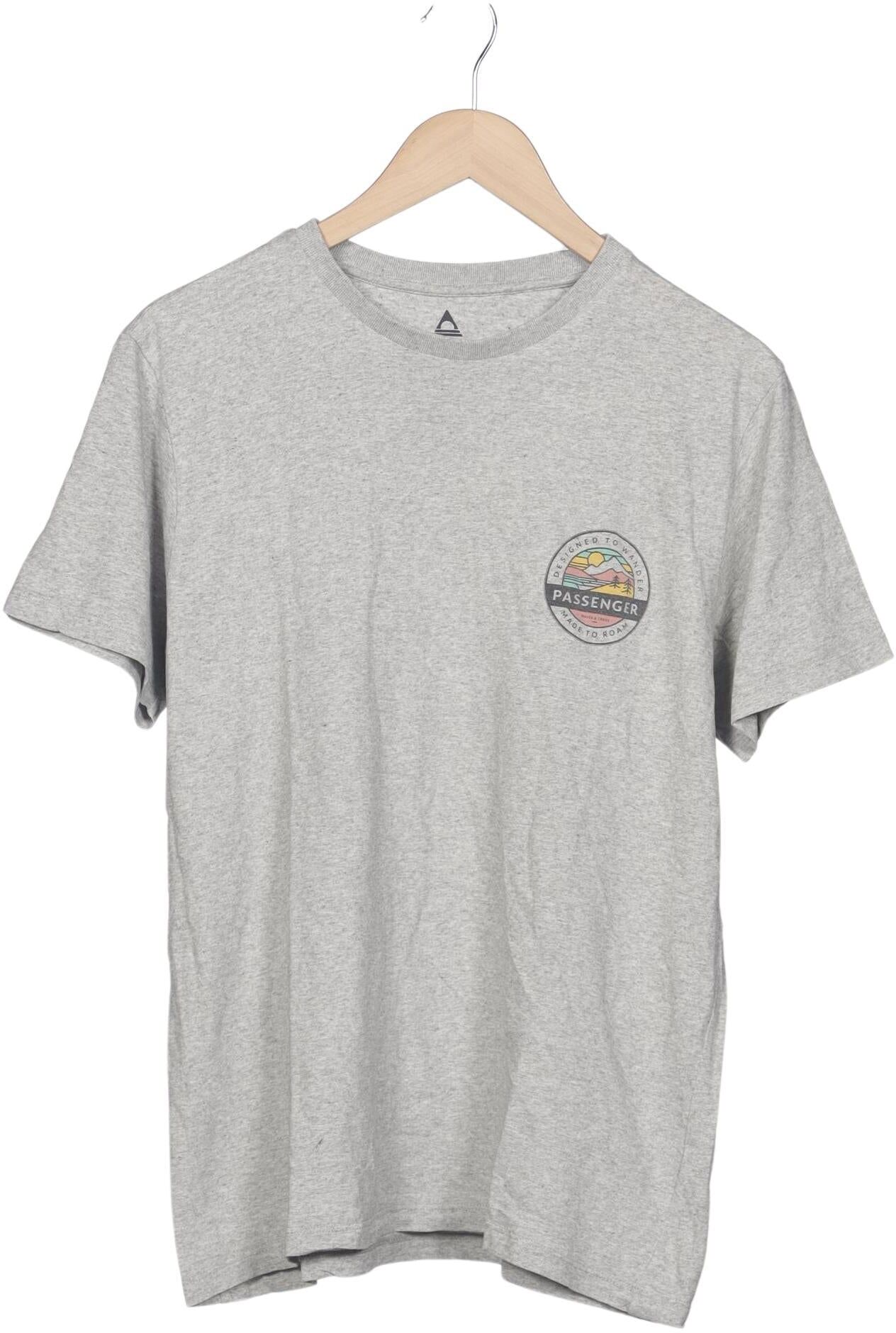 Passenger Herren T-Shirt, Grau, Gr. L, Baumwolle - Second Hand