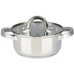 alpina Kochtopf mit Deckel 1.9L Ø16cm, Pfanne + Kochtopf, Grau