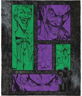 Warner Bros. DC Gotham Grin Silk Touch Throw Blanket 50x60 Inches by THE NORTHWEST GROUP in Gothamthrow (Size OS)