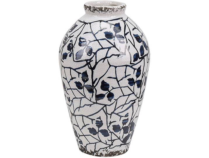 BLUMENVASE Steinzeug weiß Mallia