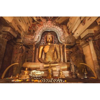 Fototapete PAPERMOON "Buddah Figuren", bunt, B:5m L:2,8m, Vlies, Tapeten