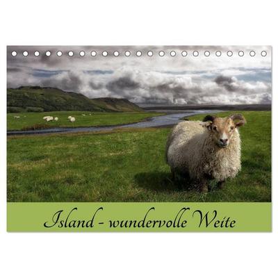 Island - wundervolle Weite (Tischkalender 2026 DIN A5 quer), CALVENDO Monatskalender
